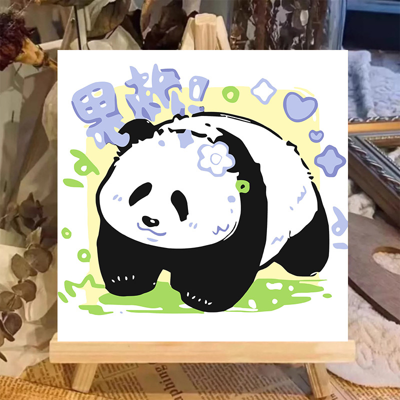 Pintura al óleo digital animal 20 * 20 dibujos animados pintados a mano para curar la pintura pintada a mano pintada al por mayor pintada a mano image 72
