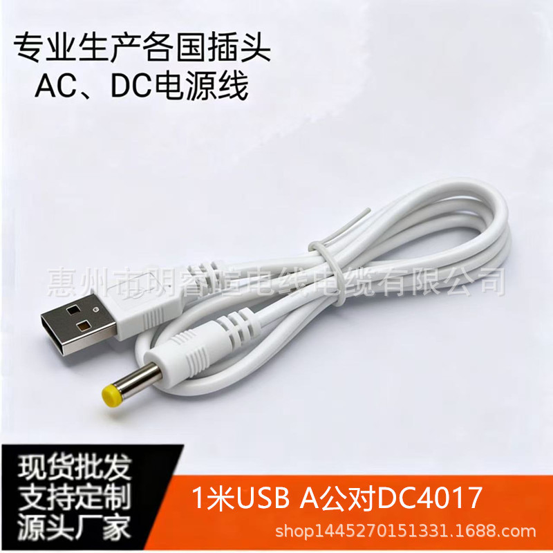 White Pure Copper USB to DC4.0 * 1.7/PSP/usb Charging Cable Psp1000 Psp2000 Source Manufacturer