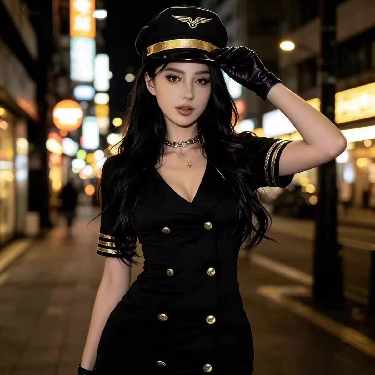 검정색 파일럿 캡