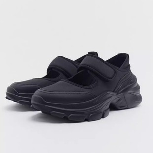 Za Women's Shoes 2025 Spring and Summer New Black Platform Mary Jane Shoes Women Fashion Casual sneaker Ballet Shoes
