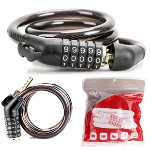 Neutral alloy steel lock for mountain bike five-digit combination lock for bicycle lock wire chain lock for riding equipment