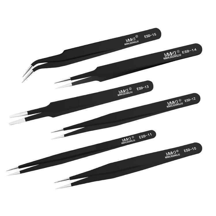 Трансграничный тщательно отобранный антистатический пинцет утолщенный и жесткий из нержавеющей стали