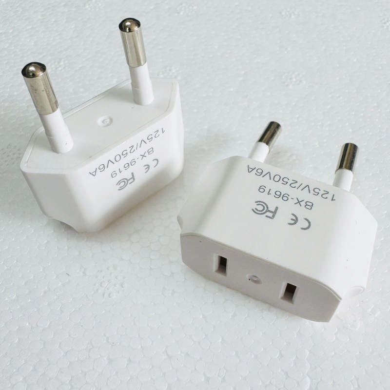Pequeño estándar europeo transfronterizo, estándar de EE. UU., Conector de conversión estándar de Australia, adaptador de viaje redondo a plano, convertidor de toma de corriente de dos orificios image 18