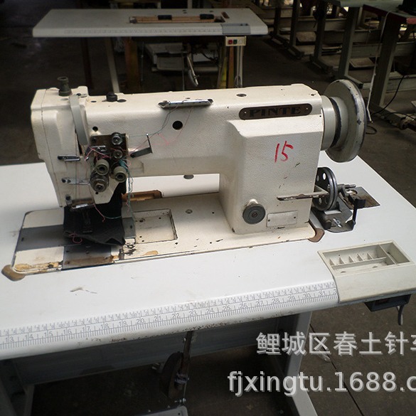 批发二手针车中厚料品特牌20518高速小旋梭平板双针双线 缝纫机
