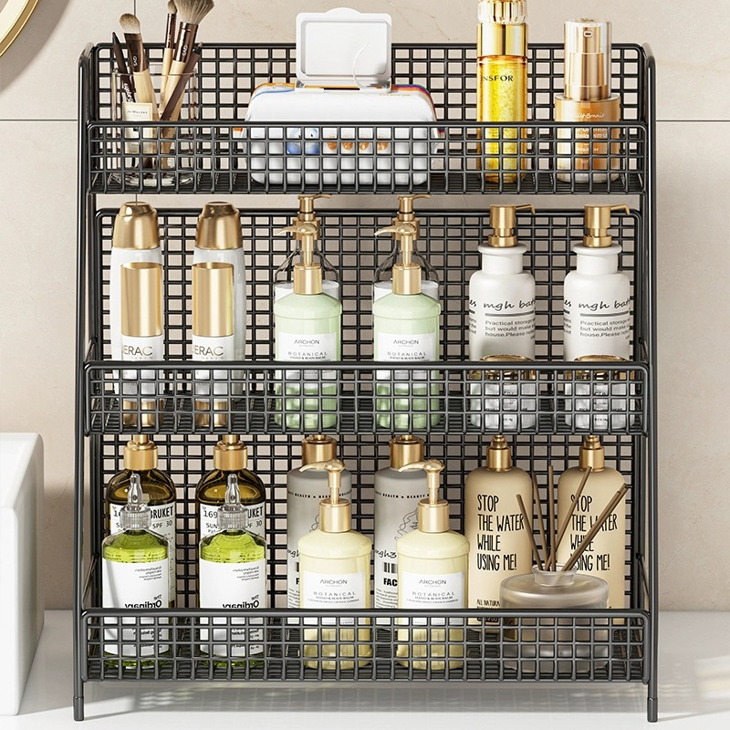 Estante Organizador para Lavabo de Hierro de 4 Niveles para Baño