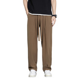 Летние дышащие спортивные штаны, свободный прямой крой, большой размер