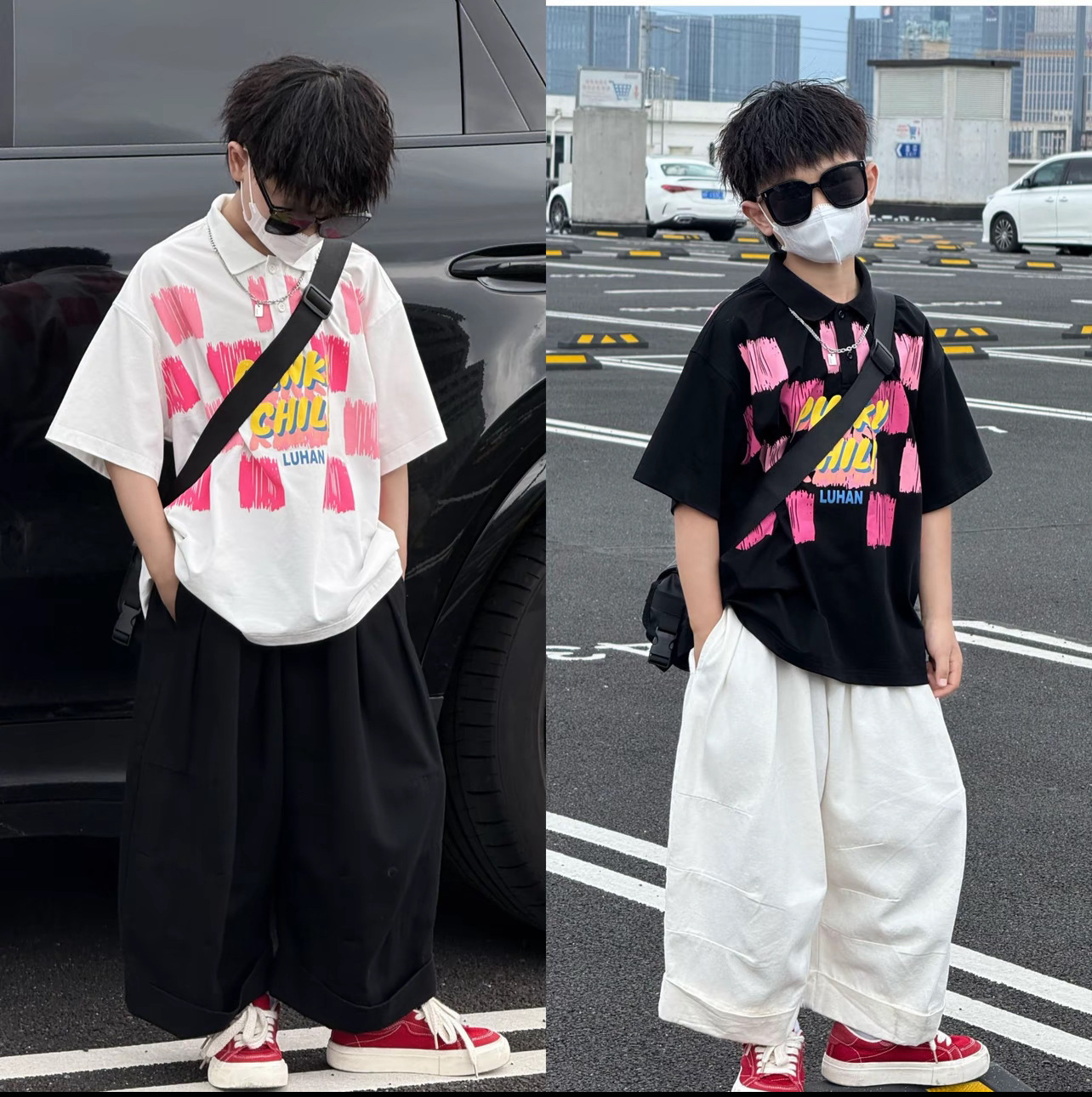 Boys' Summer Suit 2026 New Style Kidsren's Sportswear for Older Boys Breathable Polo Shirt Short-Sleeved Two-Piece Set