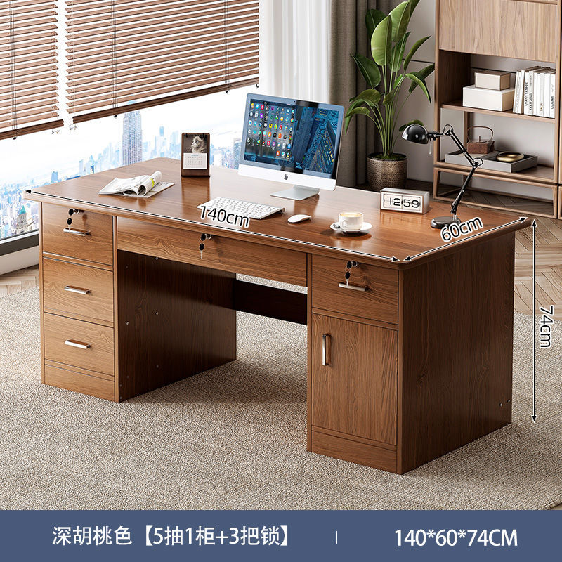 Escritorio de computadora Escritorio simple y moderno hogar Escritorio de estudiante Dormitorio Escritorio de oficina con cerradura