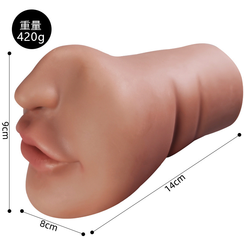 Jiuai Male Masturbation Device TPE Manual Deep-Throat Mouth Style Flesh Tone — detail image 21