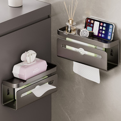 Toilet paper holder without punching holes wall-mounted household bathroom tissue box face towel holder toilet paper stand bathroom tissue rack