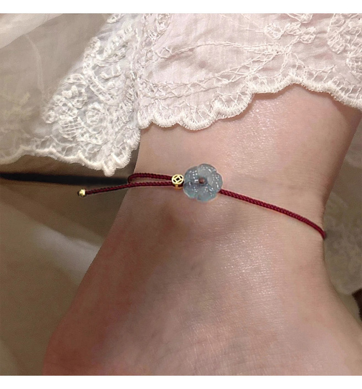 新しい中国風のお金のコインカップルブレスレット女性のためのライト高級ニッチ絶妙な干支年中国風の赤いロープ編組ブレスレット|undefined