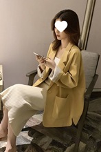 小西装女2025春秋中长款韩版西服宽松休闲百搭网红外套上衣潮工厂