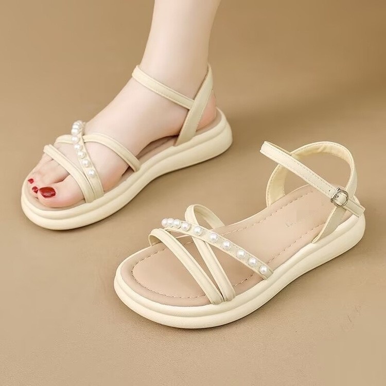 Sandalias cómodas con una falda de hebilla de verano para mujeres 2026 nuevas sandalias romanas no cansadas para mujeres