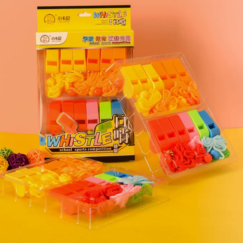 小卡尼 Пр plastic свисток с верёвкой, 24 штуки