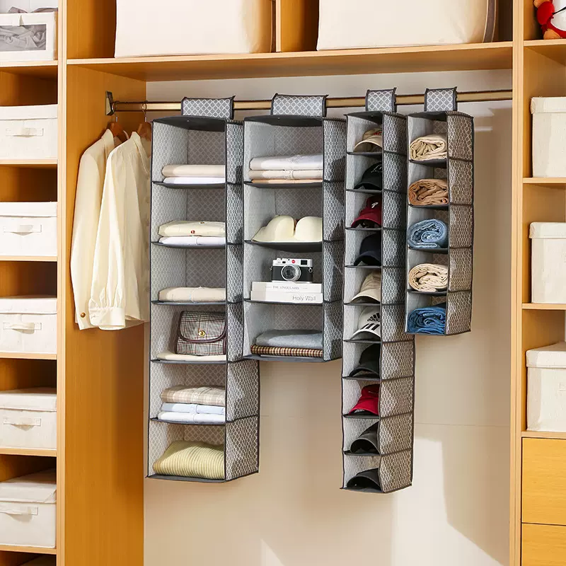 加厚多层储物收纳挂袋家用衣柜悬挂内衣内裤可折叠防尘立体挂袋