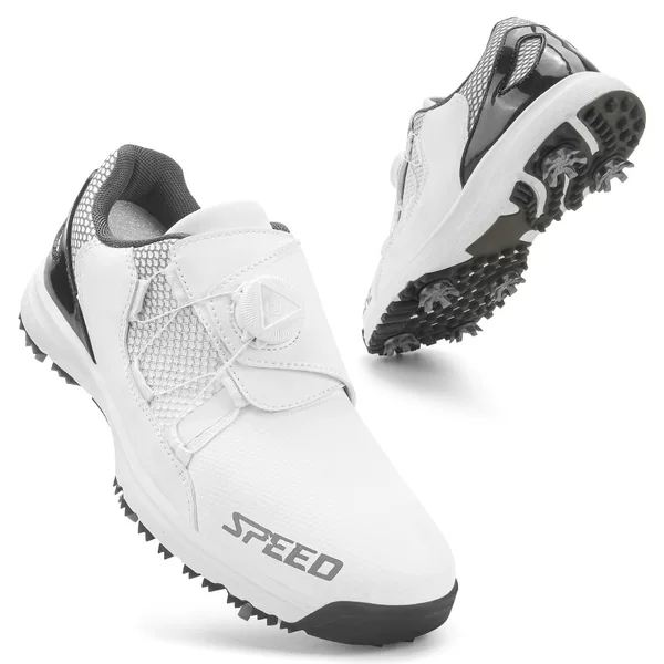 Golf Shoes Men's and Women's Shoes Breathable Automatic Rotating Lace-up Casual Shoes Couple's Fixed Nail Men's and Women's sneaker