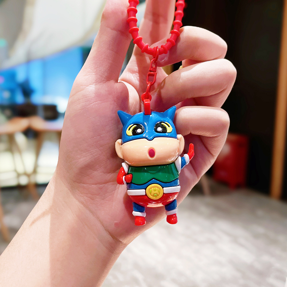 漫画のかわいいクレヨンの小さい新しい子供のキーホルダーの柔らかいゴムの人形のカバンの自動車のペンダントのカップルの小さい贈り物の卸売り