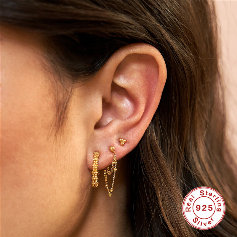 4g Weight 925 Sterling Silver Ear Needle Material 18K Gold Plated Plating Material Drop Earrings, Earrings, Ear Studs Classification 1 Set Quantity Date, Tea Party Occasion Copper Material Geometric Pattern All Seasons Season Women's Gender Elegant, Shiny Style 1 Set Elegant Shiny Geometric Copper 18K Gold Plated Drop Earrings Earrings Ear Studs 20