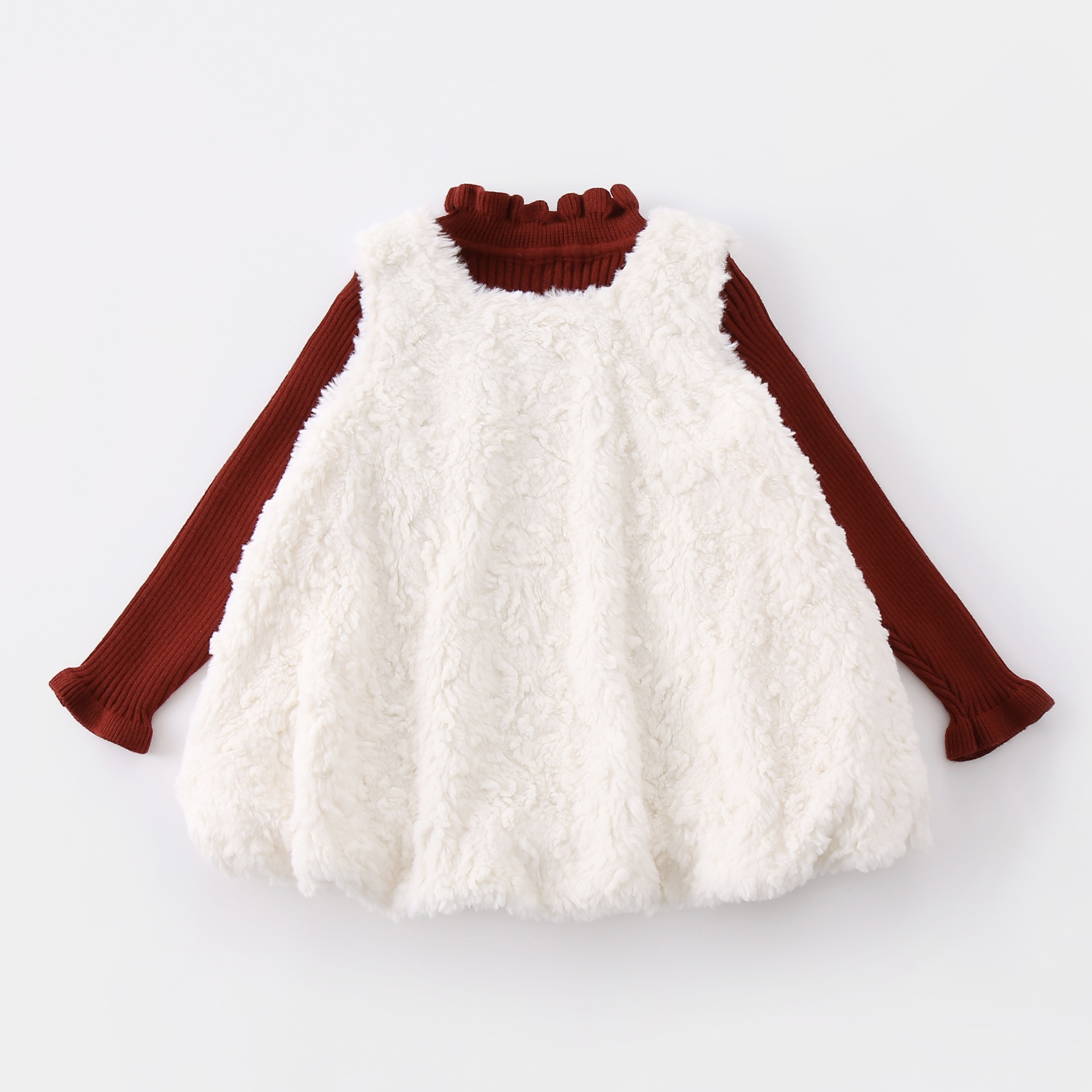 106059819@qq.com Girls' Autumn Winter Infant Baby Girl Clothes Stylish Fleece Lined First Birthday Princess Dress New Year Outfit_voghion.com