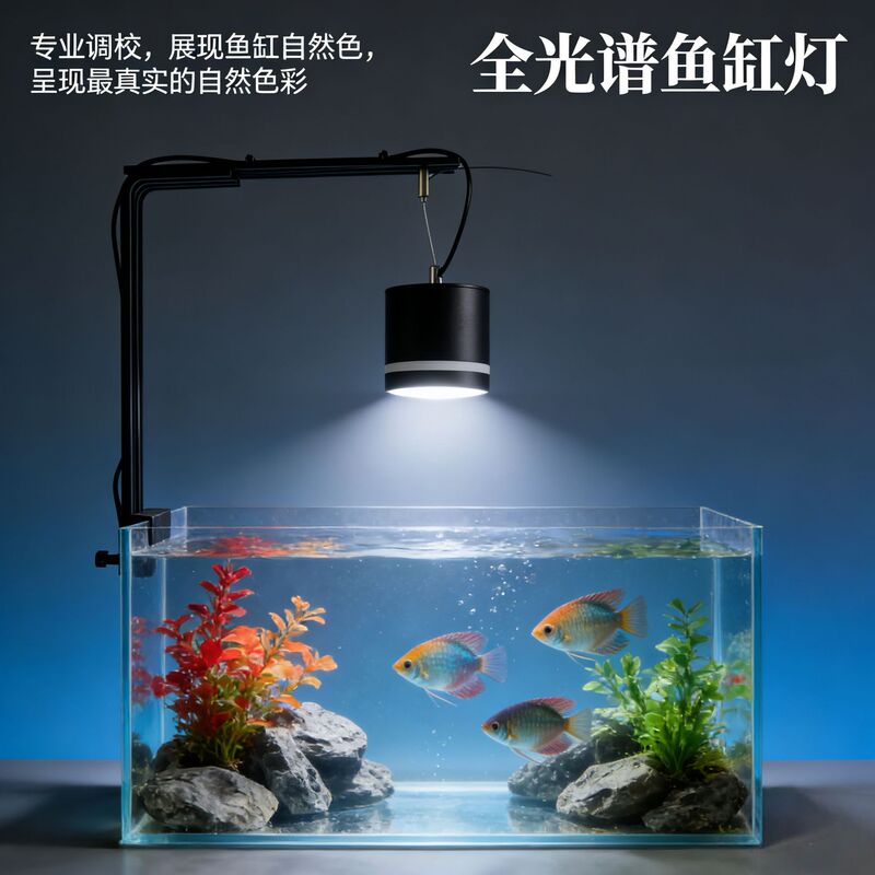 Source Manufacturer Fish Tank Water Plant Downlight Full Spectrum Three-Color Adjustable Algae Explosion Lamp Freshwater Tank Special Plant Growth Lamp
