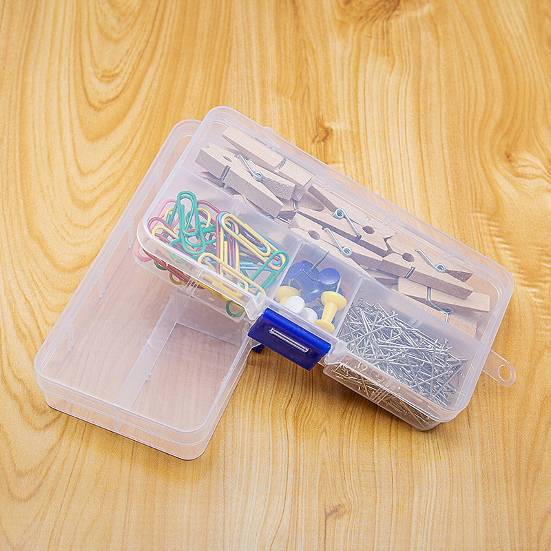 10 compartimentos piezas de PP desmontables, aparejos de pesca, ganchos, joyería, caja pequeña, caja de almacenamiento, caja de plástico, embalaje de almacenamiento