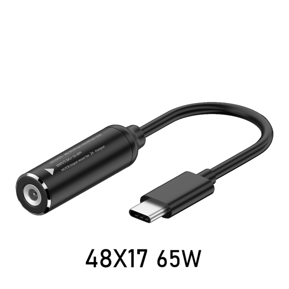 PD cable adaptador DC de entrada a tipo-C convertidor PD salida 65W carga identificación automática 5v9v20v