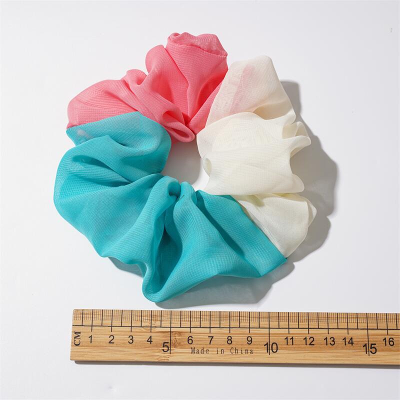 Cute Color Block Cloth Pleated Hair Tie 1 Piece display picture 1