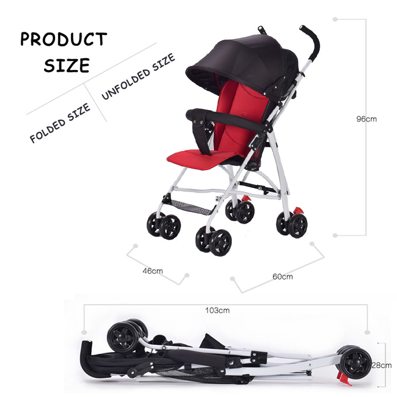 Cochecito de bebé ultraligero, plegable, con paraguas y amortiguador de gasa, portátil, ideal para bebés y niños, envío al por mayor.