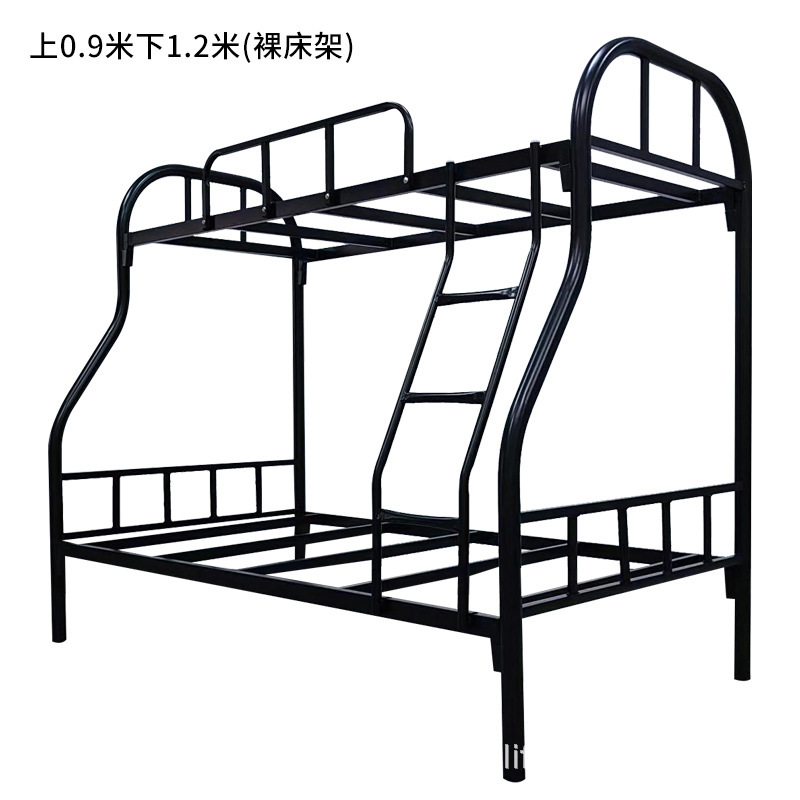 Wholesale Household Bunk Bed Iron Frame Thickened and Reinforced Upper 0.9m Lower 1.2m Double-Decker Wrought Iron Bed