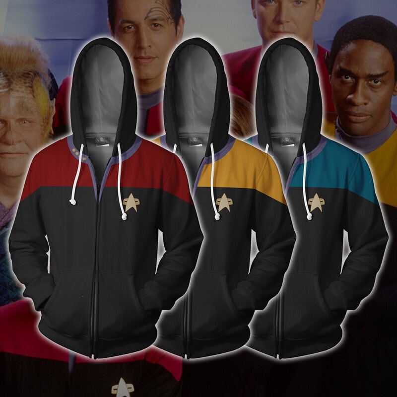 New Star Trek 3D Printed Zip-Up Hooded Sweatshirt Merchandise Jacket