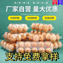 10枚15枚一次性塑料鸡蛋包装盒蛋托透明加厚款商超市批发防震抗压