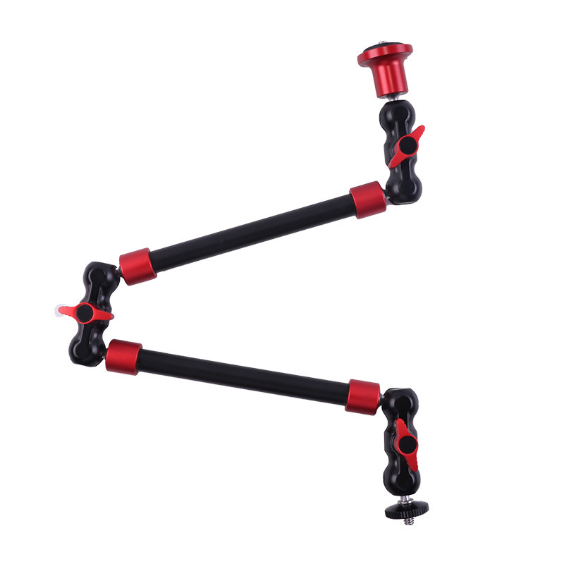 En stock zapato caliente cabeza de bola Monitor universal PTZ soporte voladizo 7 pulgadas de acero inoxidable mano extraña 11 pulgadas brazo mágico