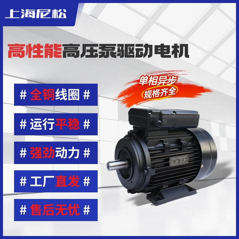 Фабрика прямых волос однофазный двигатель 220V полностью медный двигатель однофазный асинхронный двигатель 3.7KW