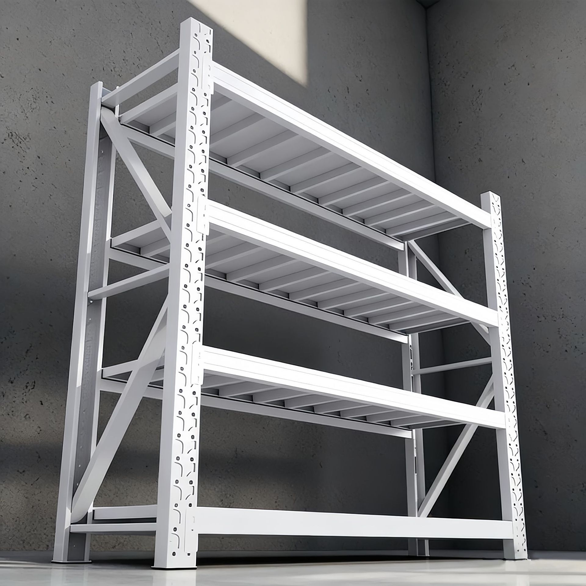 Warehouse Shelves, Commercial Multi-Layer Floor-Standing Storage Racks, Warehouse Express Delivery Supermarket Storage Racks, Medium-Sized Carbon Steel Storage Iron Racks