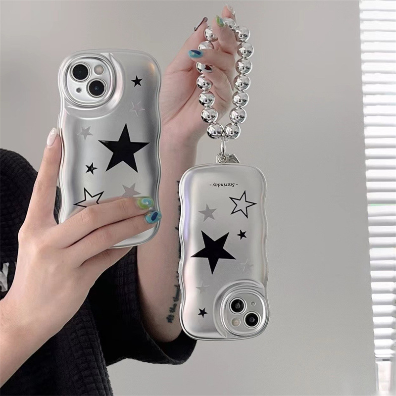 Geeignet für Apple 13promax Telefonhülle galvanisiert mit Sternen, iPhone 12promax Kette, 11promax weiblich minimalistisch_voghion.com