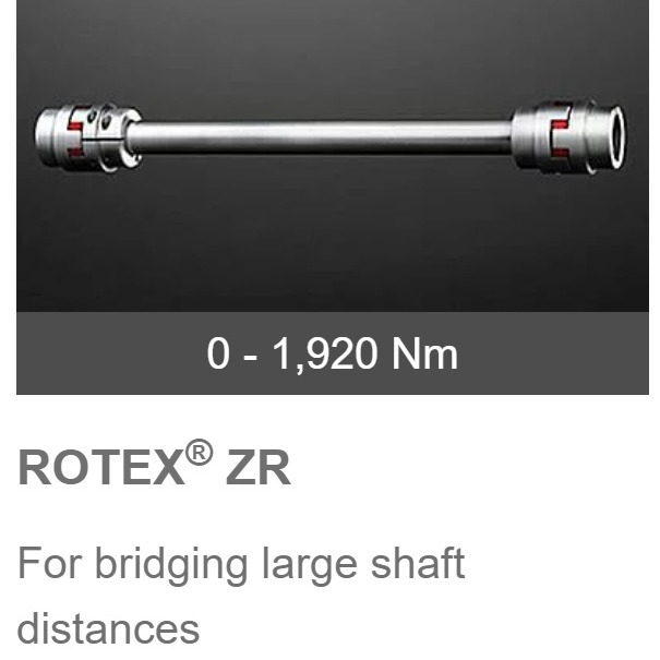 德国KTR-ROTEX-ZR型加长型梅花联轴器For bridging large shaft