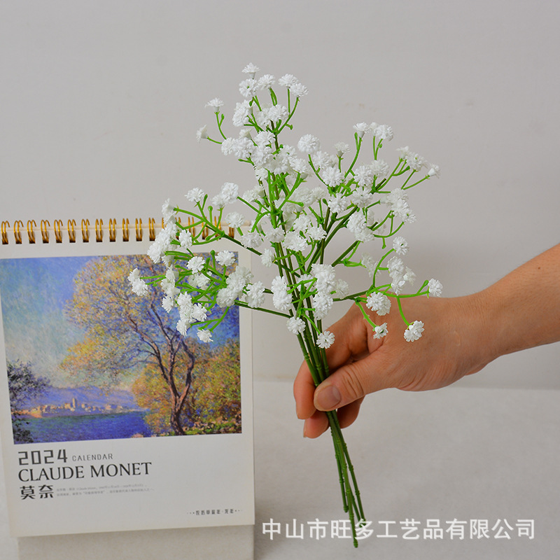 Cielo estrellado artificial 3 tenedor siente pegamento suave cielo estrellado decoración de la boda celebración de flores de plástico flor artificial ramo artificial