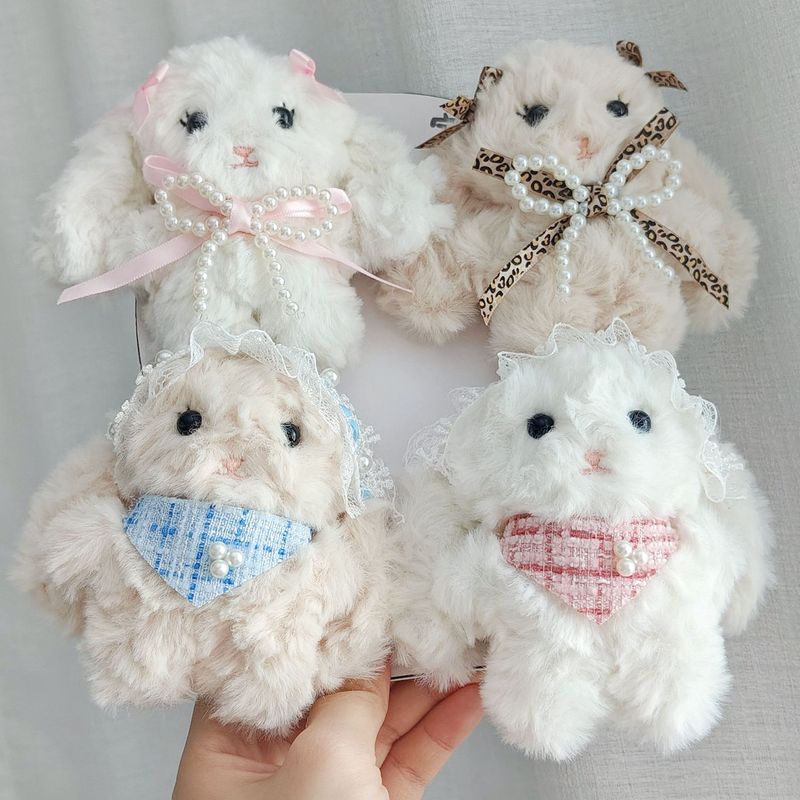 Original Cartoon Lolita Lop-Eared Rabbit Doll Pendant Bow Rabbit Doll Bag Keychain Pendant Accessories