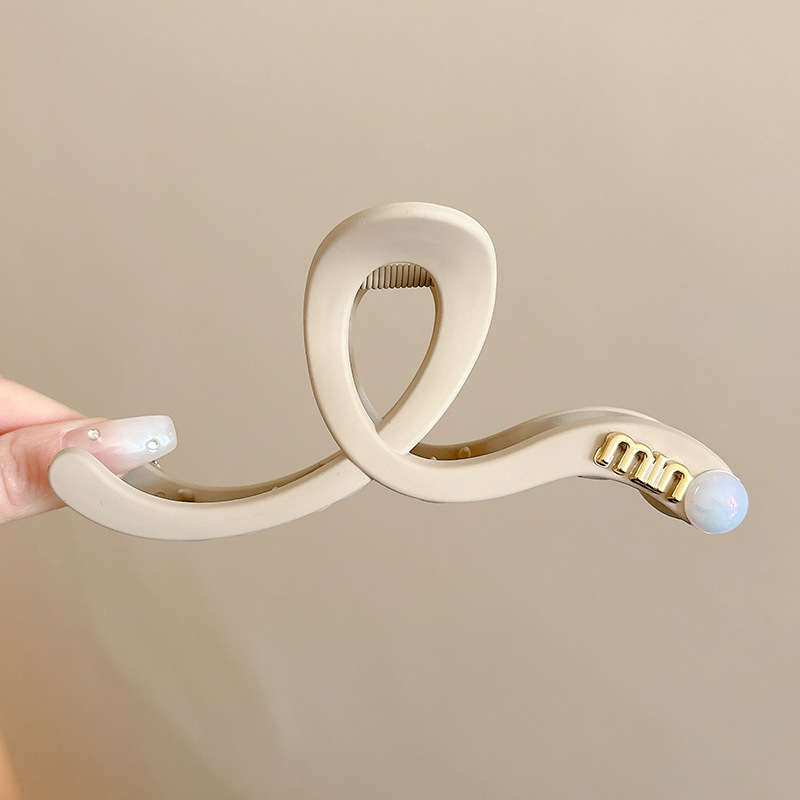 Zhao Lusi mismo estilo de clip de agarre de lazo femenino 2025 nuevo clip de tiburón grande de alta gama en la parte posterior de la cabeza horquilla