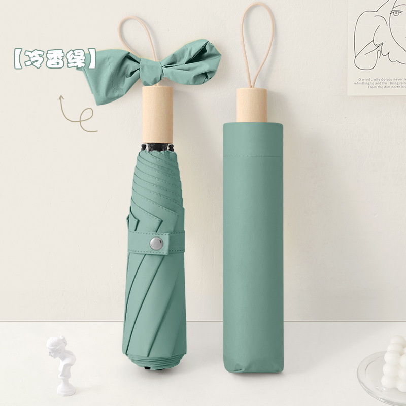 Diseñador de paraguas plegables para estudiantes anti-UV protección solar para mujeres sol y lluvia doble uso paraguas plegables al por mayor