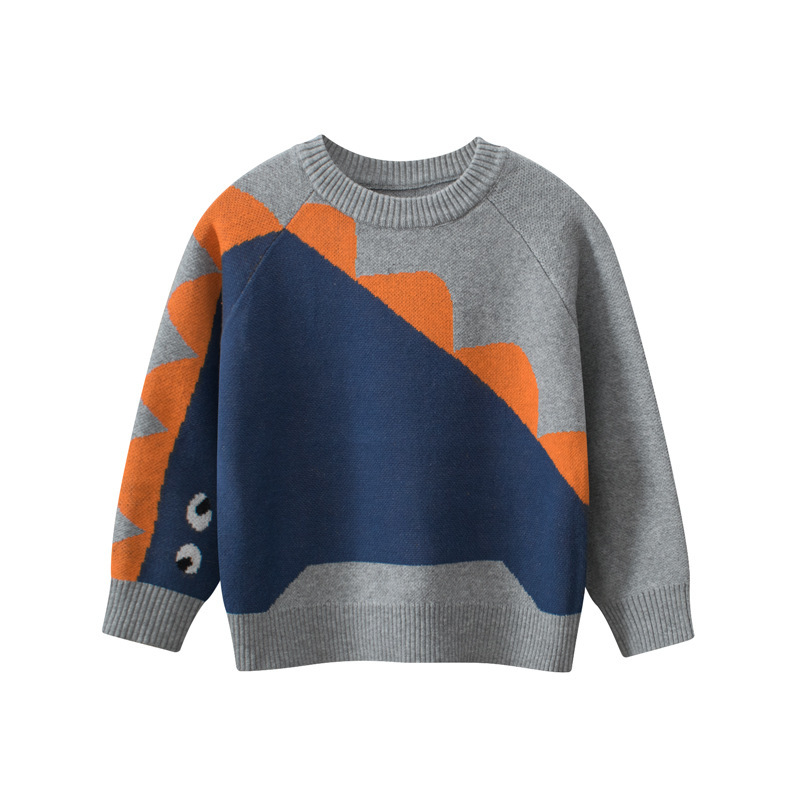 27Kids Cross-Border Kidsren's Clothing 2024 Autumn and Winter Dinosaur Kidsren's Knitwears Boys' Clothes Knitwears Dropshipping