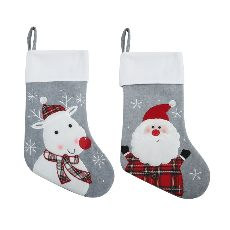 クリスマス靴下プレゼント袋新品立体雪だるまクリスマス靴下クリスマスプレゼント祝日キャンディー袋プレゼント靴下装飾|undefined