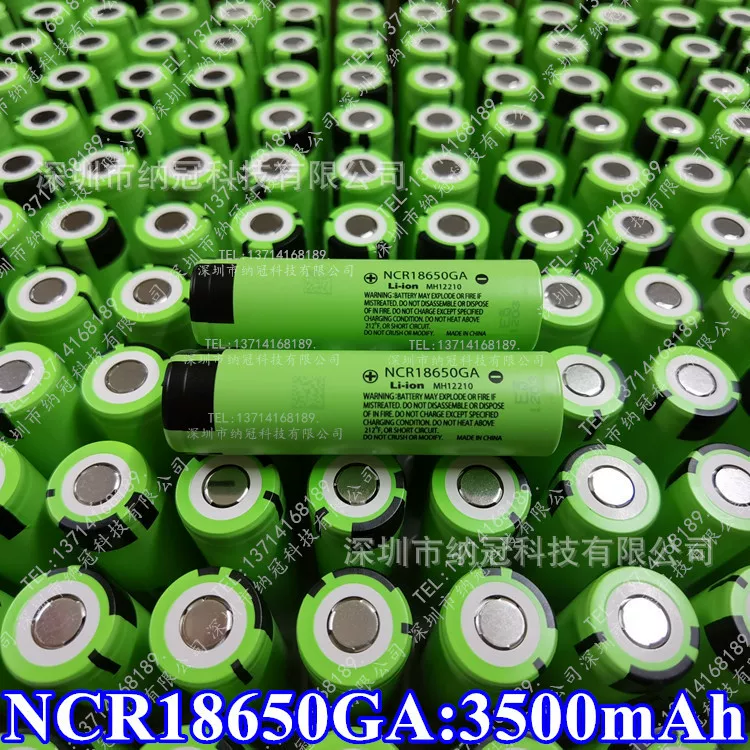 Новая Panasonıc 18650GA литий-ионный аккумулятор зеленый корпус 3500 мАч 10А замена Sanyo GA Panasonic Красная кожа GA