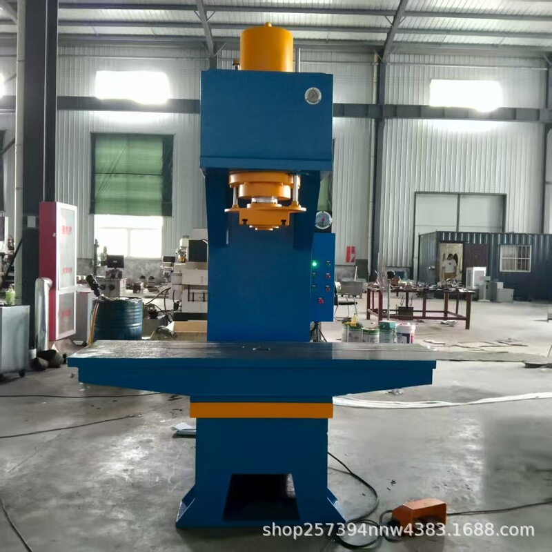 Factory Hot Sale 10 Ton 20 Ton Single Arm Hydraulic Press Extended Work Table Single Column Oil Press Round Tube Straightener