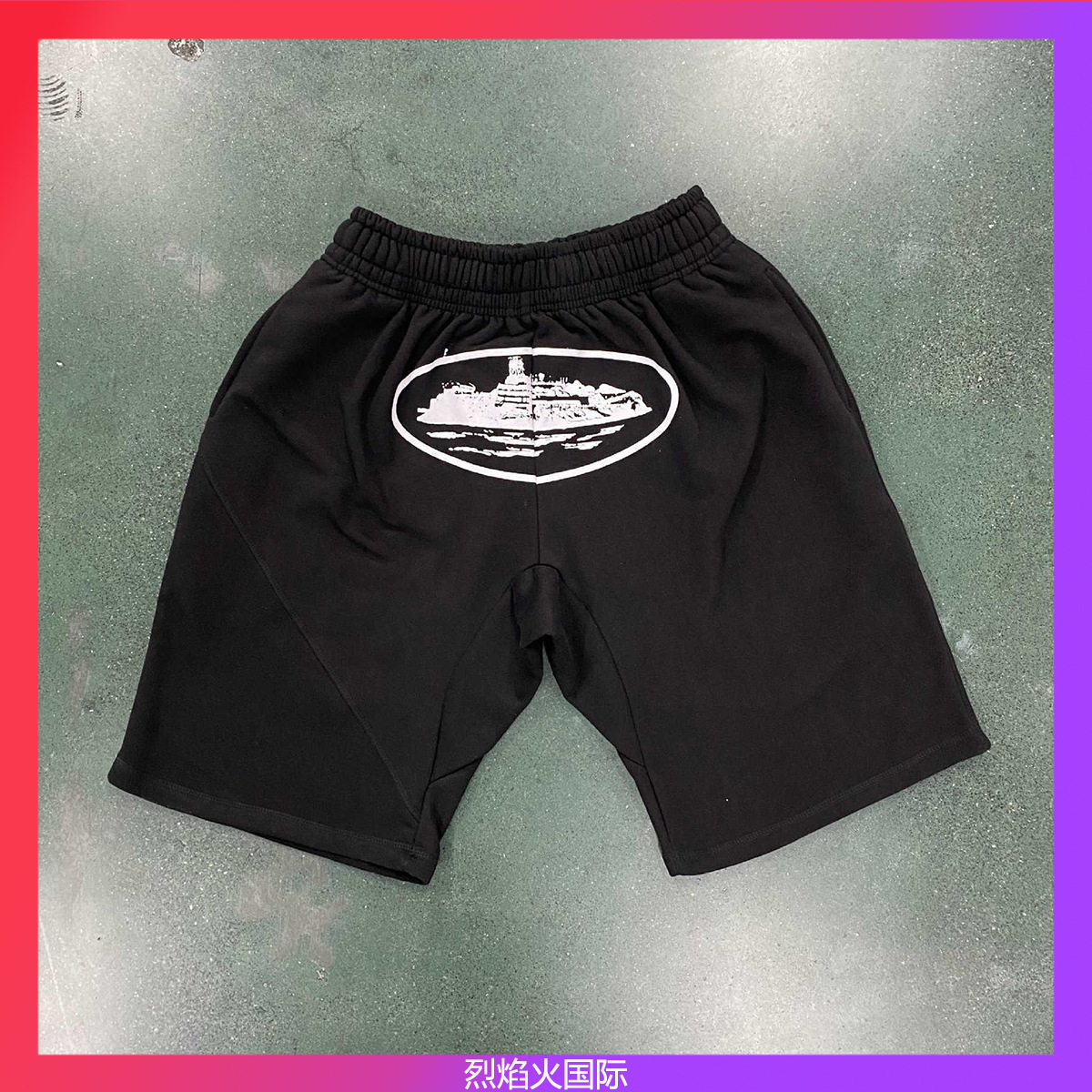 Cross-Border Corteiz Classic Print Summer New Street Style Alcatraz Casual Trendy Hip-Hop Shorts for Men