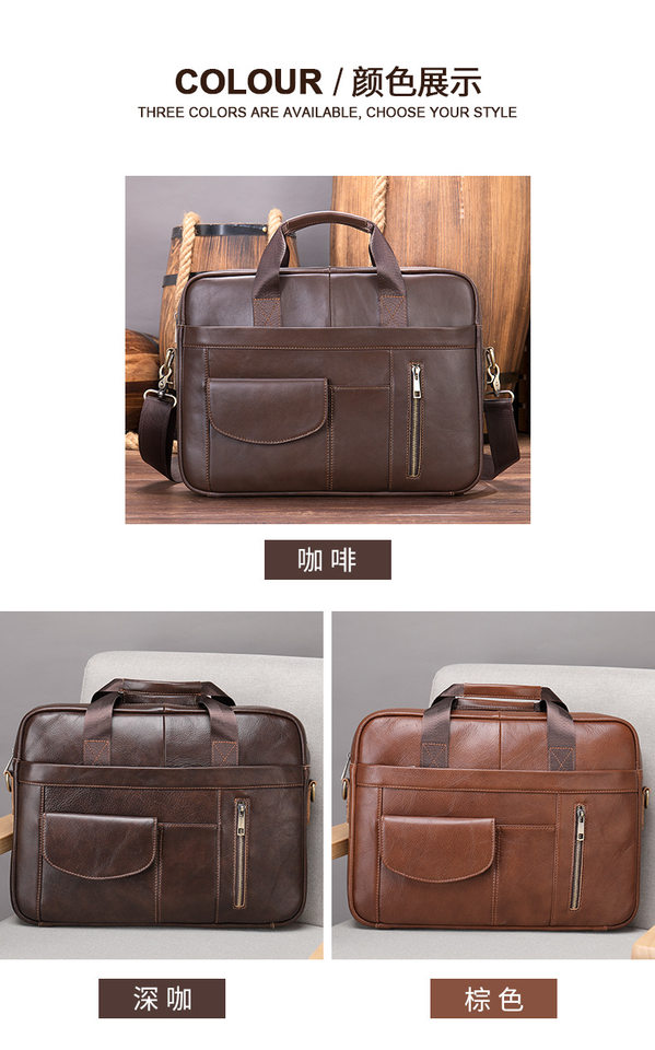 Túi công sở nam da bò thật 39×7×27 cm đựng laptop 14 inch, đeo vai và xách tay — 1115 Màu đen, Màu đen, 1116 màu đen, Cà phê 1116 chi tiết 37