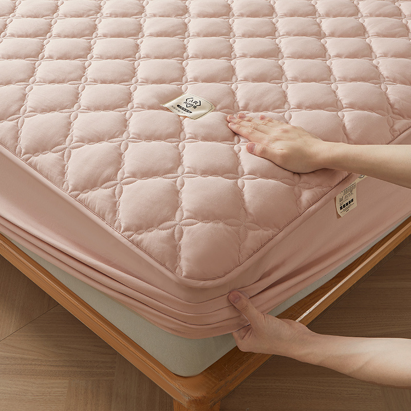 A-class soybean fiber interlaced cotton mattress topper single piece memory foam anti-slip mattress protector cover full set dustproof
