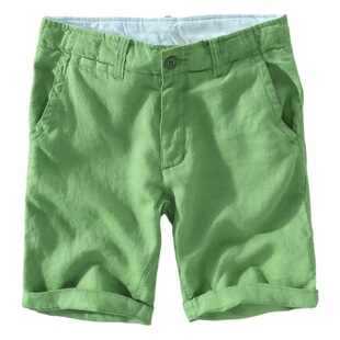 1921 New Arrival Linen Summer Solid Color Casual Loose Shorts