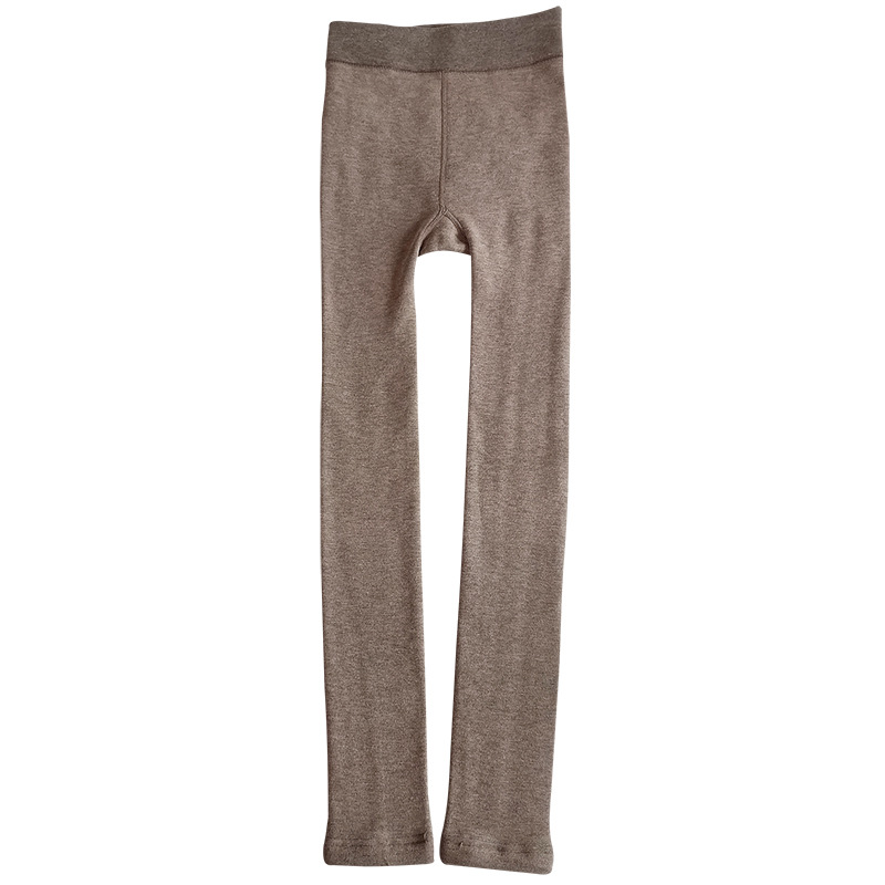 Otoño e Invierno cálido Mediados de cintura polainas de las mujeres de elevación de la cadera mate forro polar micro presión de una pieza 270g entrega de una pieza