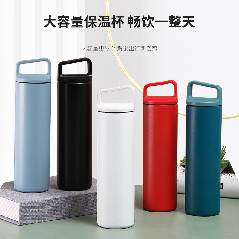 Nueva boca ancha 304 taza de vacío de acero inoxidable de gran capacidad portátil sellado portátil deportes al aire libre hervidor de agua